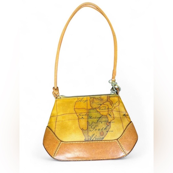 Alviero Martini Small Brown Map Shoulder Bag - Picture 5 of 7